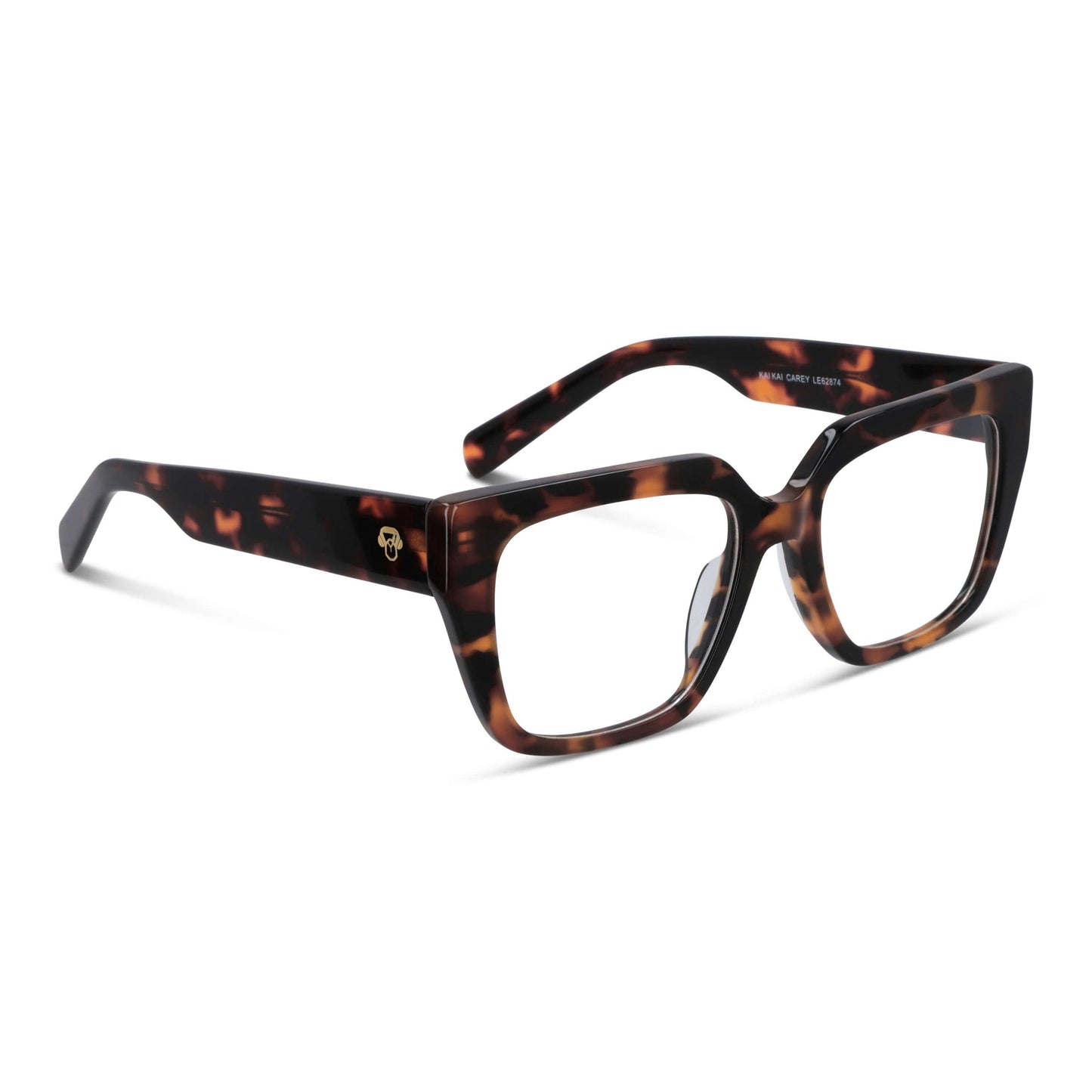 Vista frontal de Kai Kai lentes ópticos hombre color carey tortoise #color_carey