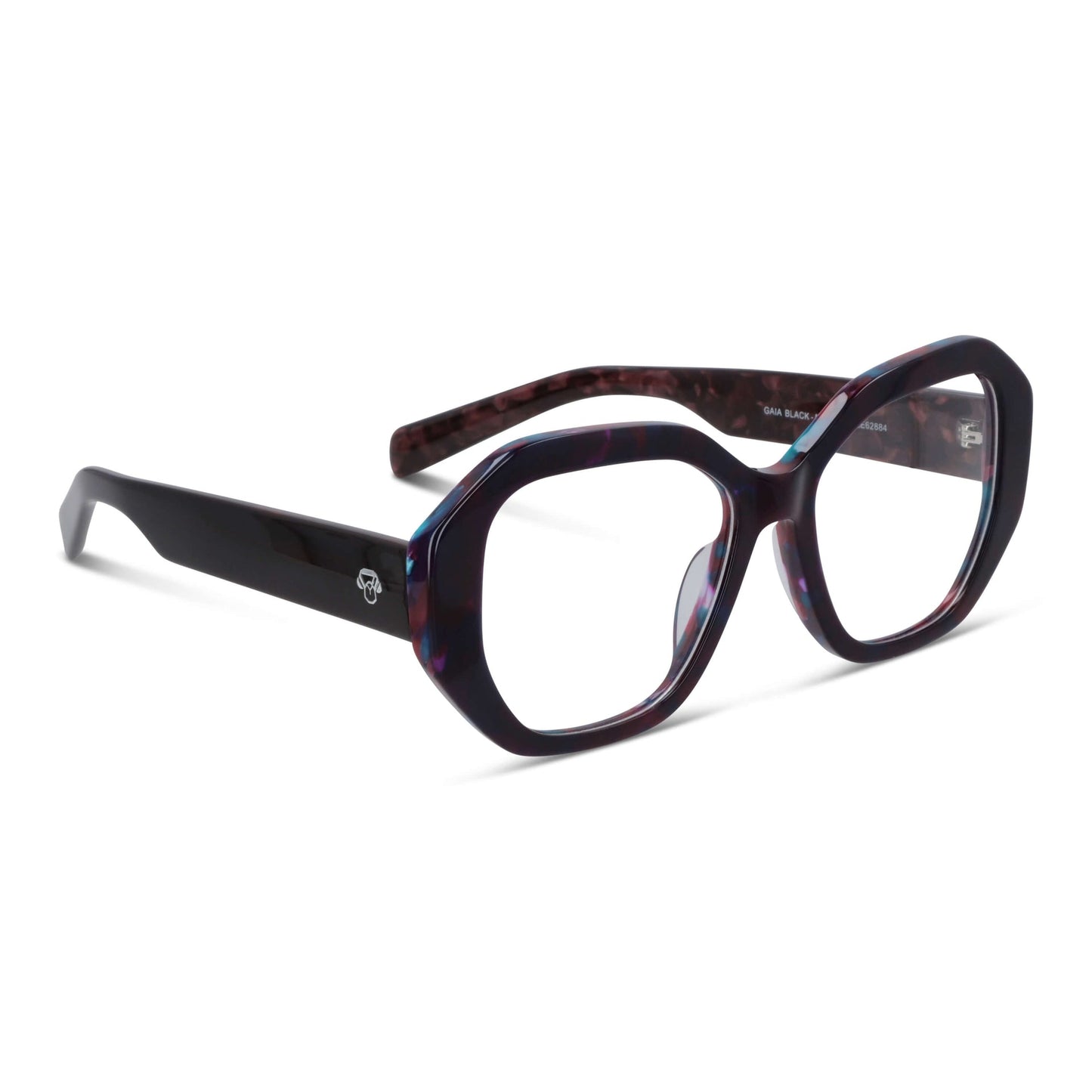Gaia en morado vibrante lentes con receta de frente diseño ligero #color_morado