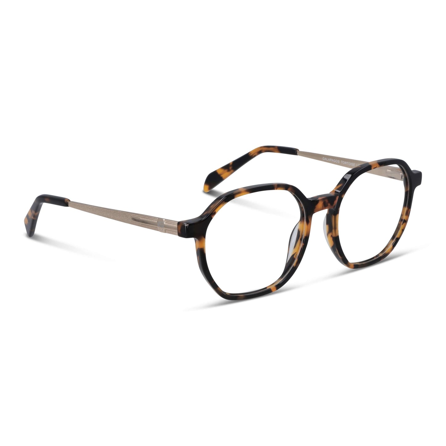 lentes octagonales geometricos opticos de acetato y acero inoxidable livianos y delgados para hombre y mujer baratos #color_carey