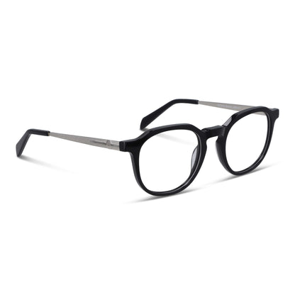 Vista frontal de Octavia Steel gafas ópticos color negro para mujer #color_negro