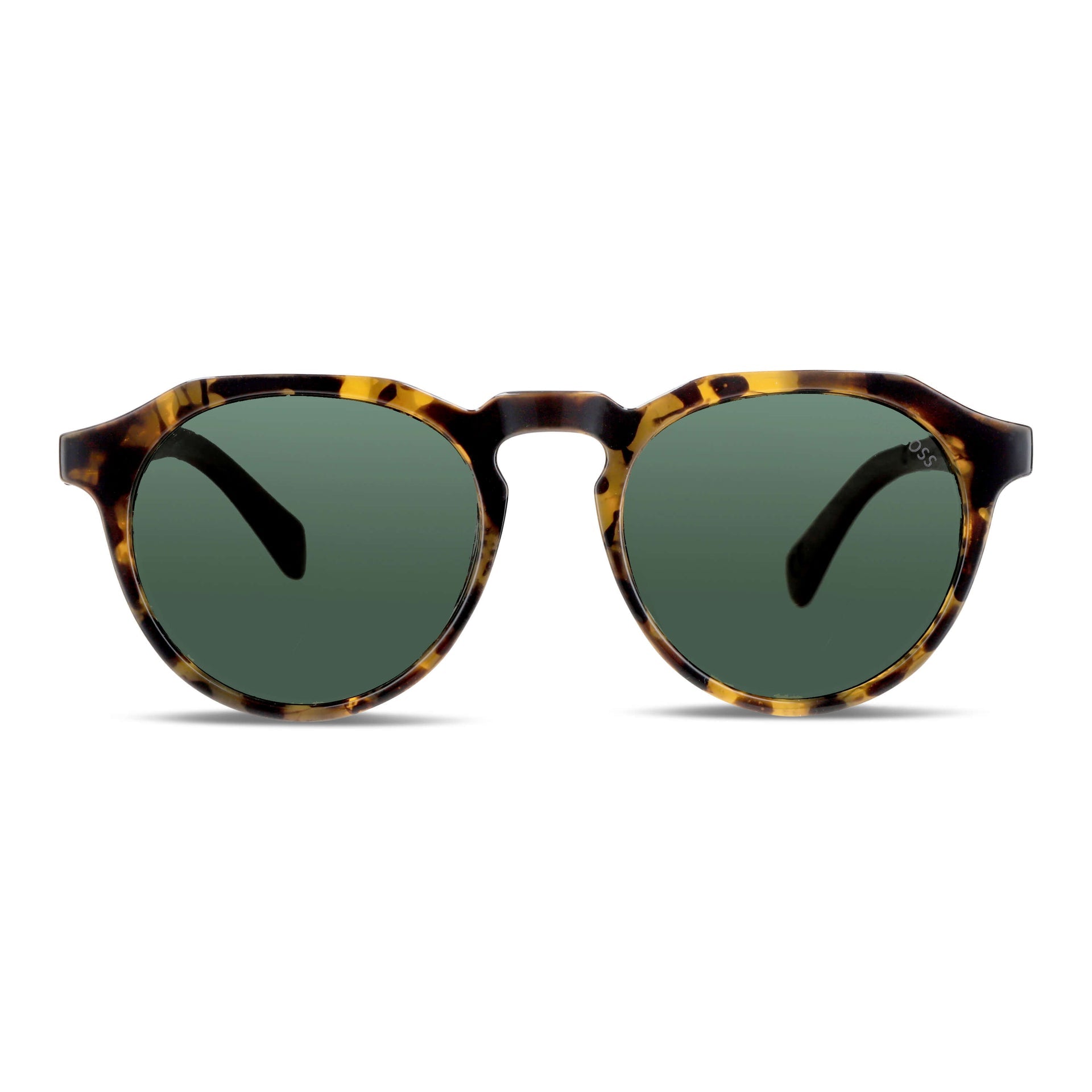 anteojos de sol hexagonales polarizados con patas de madera de hombre y mujer con lentes de color verde o g15 #color-marco_carey