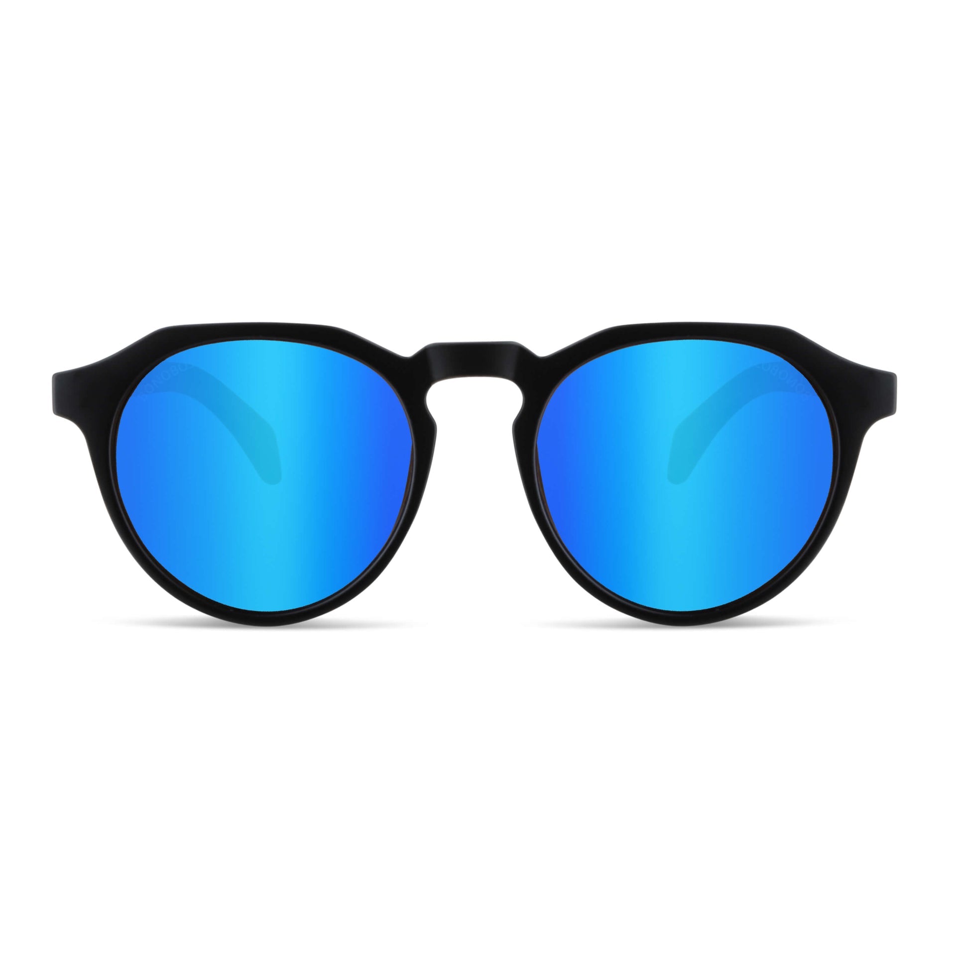 Perspectiva 3/4 Galápagos anteojos polarizados negro azabache unisex #color_negro