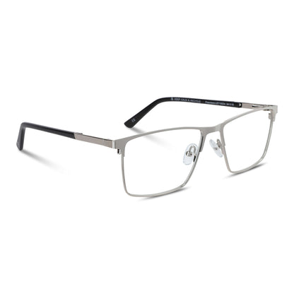 Francisco lentes con receta plateado vista frontal para mujer #color_plateado