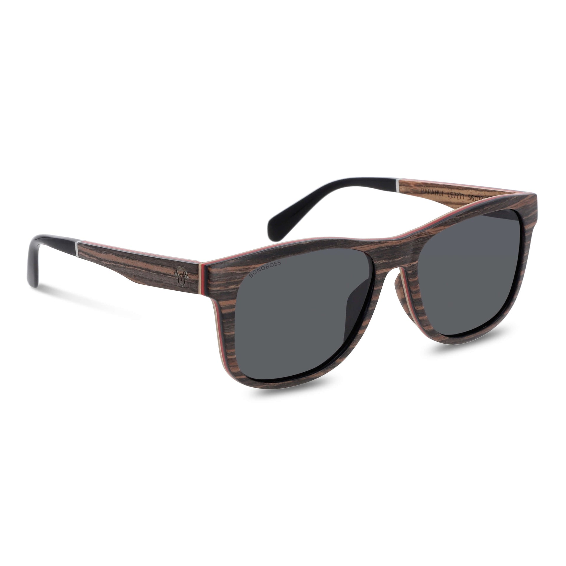 lentes anteojos de sol cuadrados rectangulares de madera color cristal color negro para hombre 