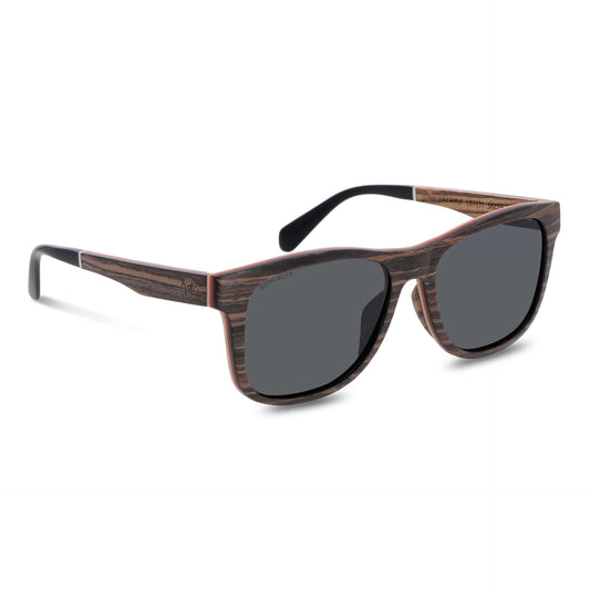 lentes anteojos de sol cuadrados rectangulares de madera color cristal color negro para hombre 