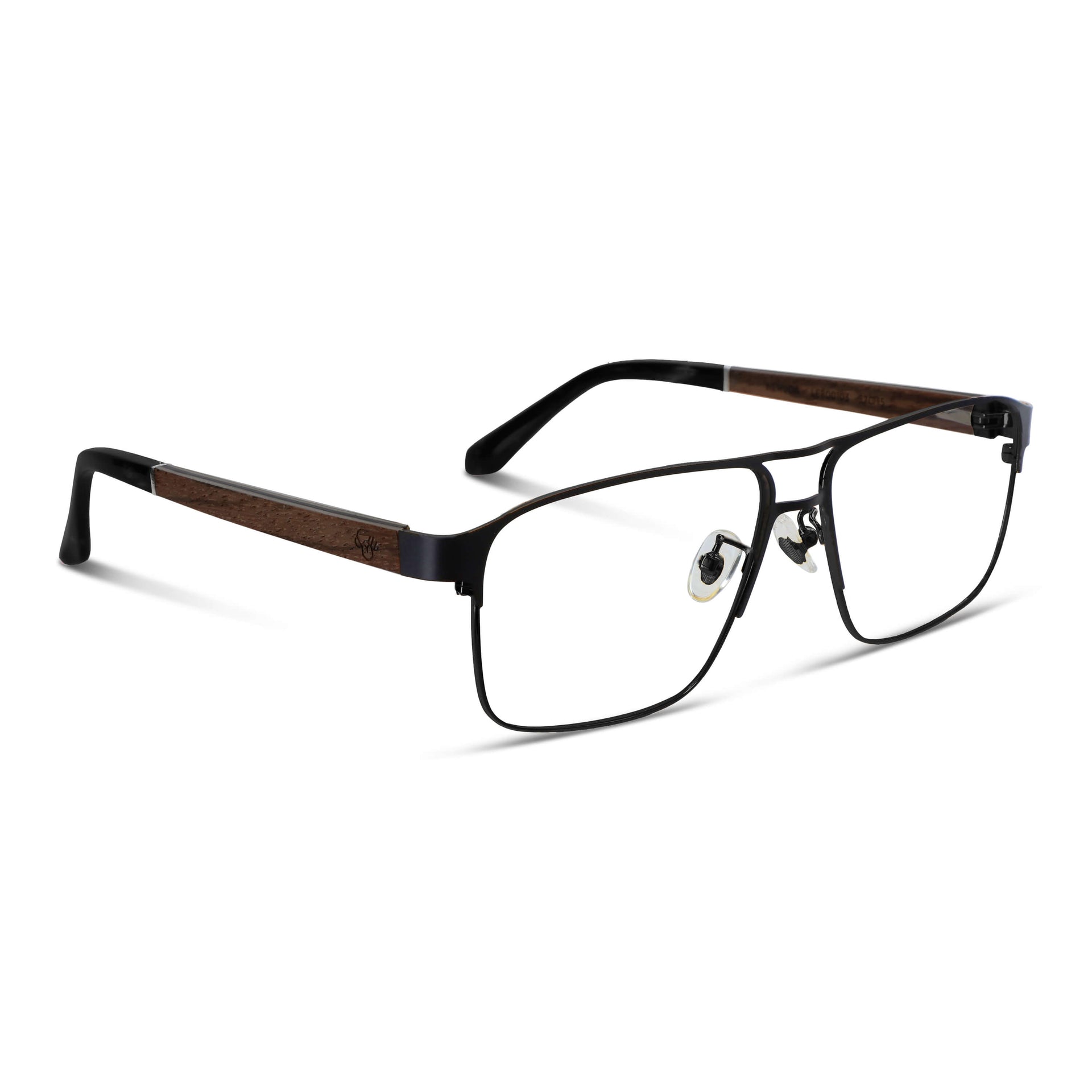  lentes metalicos rectangulares acero inoxidable madera opticos receta bifocales multifocales hombre mujer retro vision sustentable mayorista distribuidor.jpg #color_negro