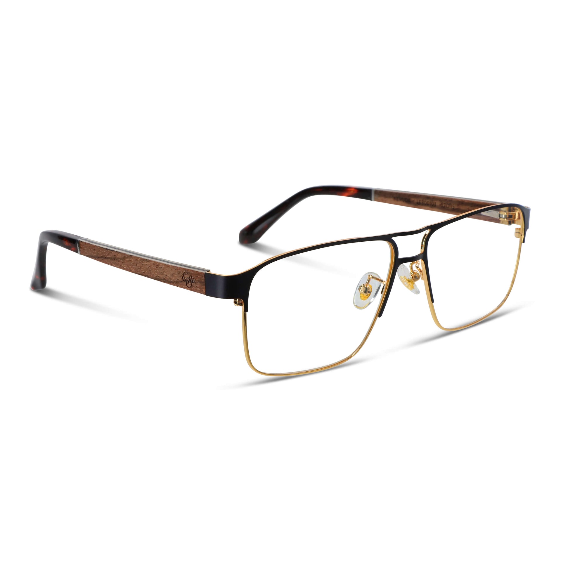 lentes metalicos rectangulares acero inoxidable madera opticos receta bifocales multifocales hombre mujer retro vision sustentable mayorista distribuidor.jpg #color_dorado