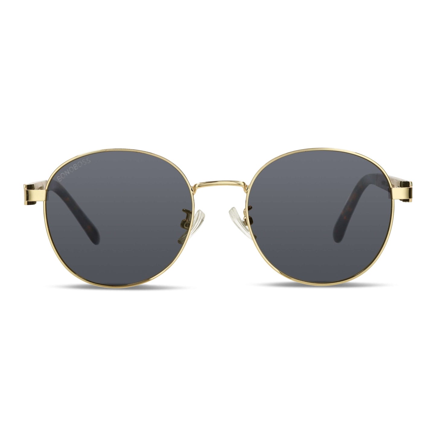 Harry Gold anteojos de sol negro diseño frontal para mujer #color_negro