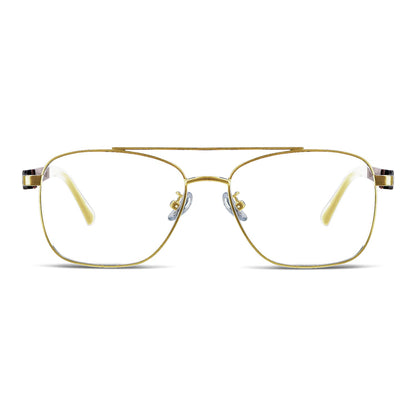 lentes metalicos rectangulares acero inoxidable madera opticos receta bifocales multifocales hombre mujer retro vision sustentable mayorista distribuidor aviador.jpg #color_dorado