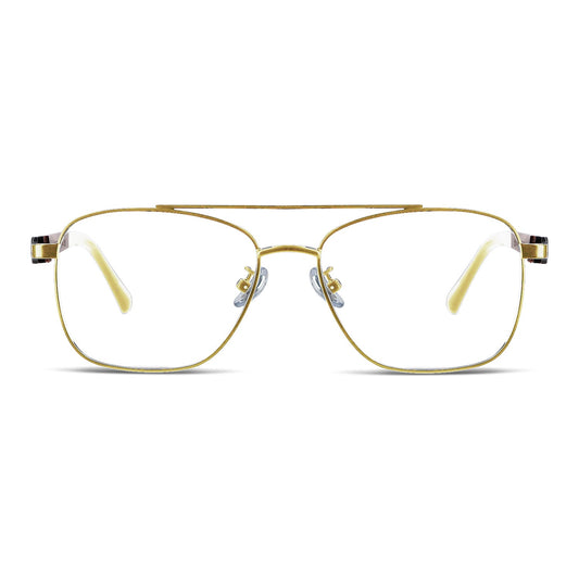 lentes metalicos rectangulares acero inoxidable madera opticos receta bifocales multifocales hombre mujer retro vision sustentable mayorista distribuidor aviador.jpg #color_dorado