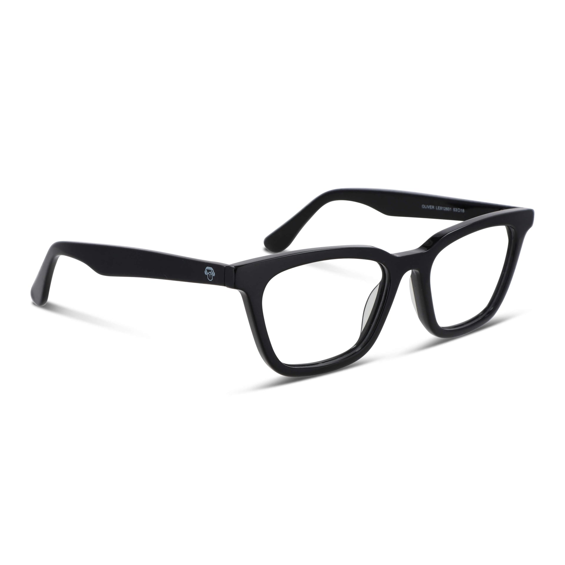 Oliver en negro lentes con receta de frente diseño ligero #color_negro