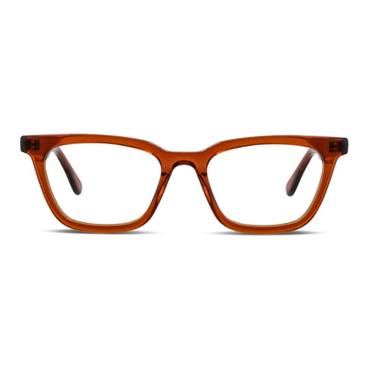 Vista frontal Oliver marcos ópticos color marrón #color_brown