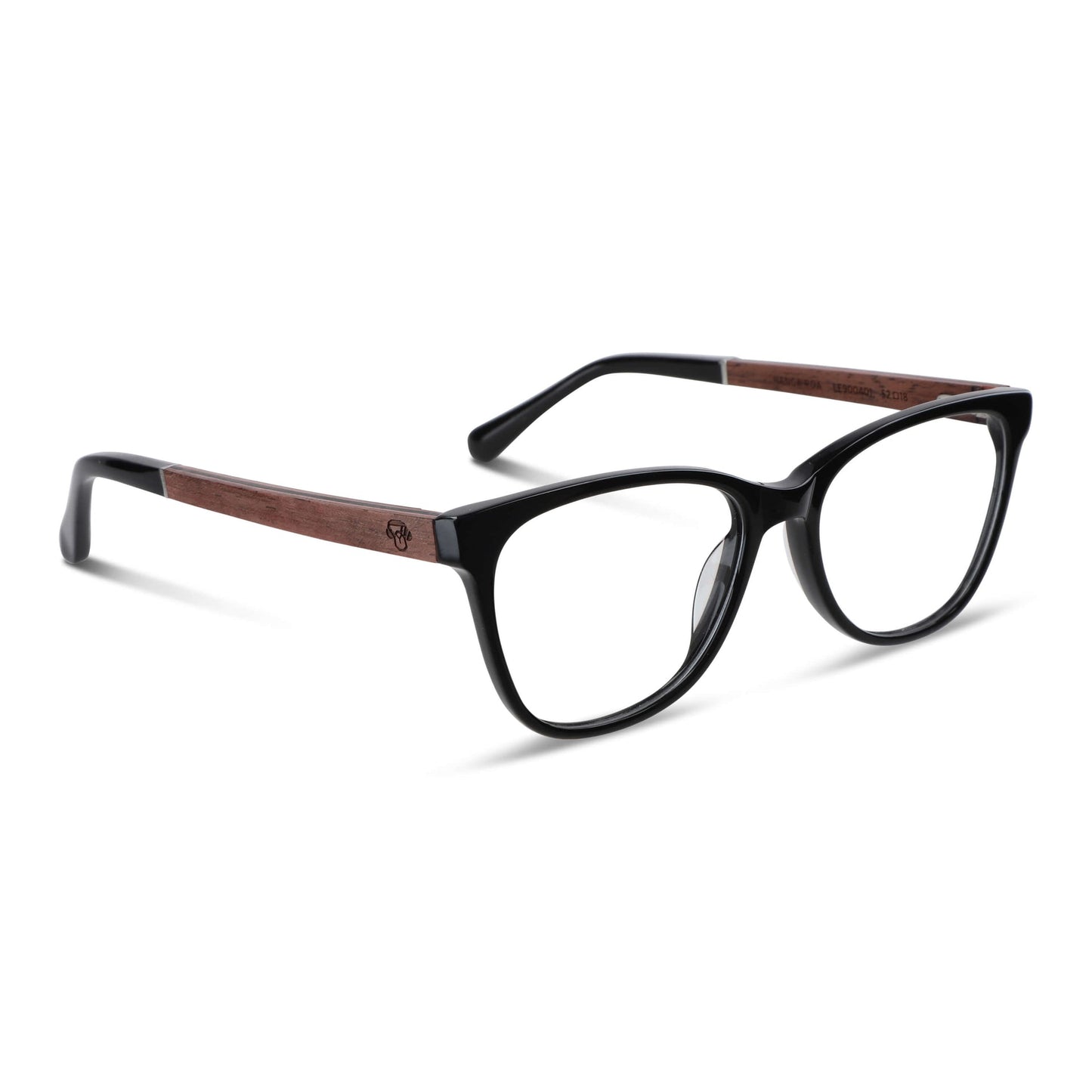 Negro azabache Hanga Roa lentes ópticos mujer vista de frente #color_negro