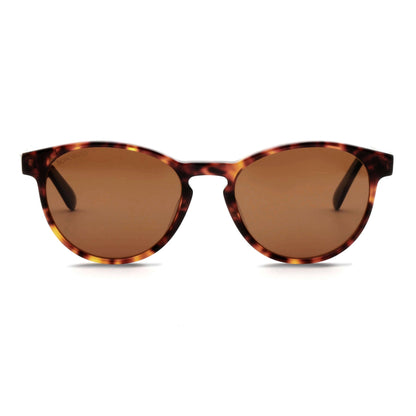 anteojos lentes de sol polarizados para hombre y mujer en material acetato biodegradable sustentable de moda para hombre y mujer forma redonda de color transparente #color_carey
