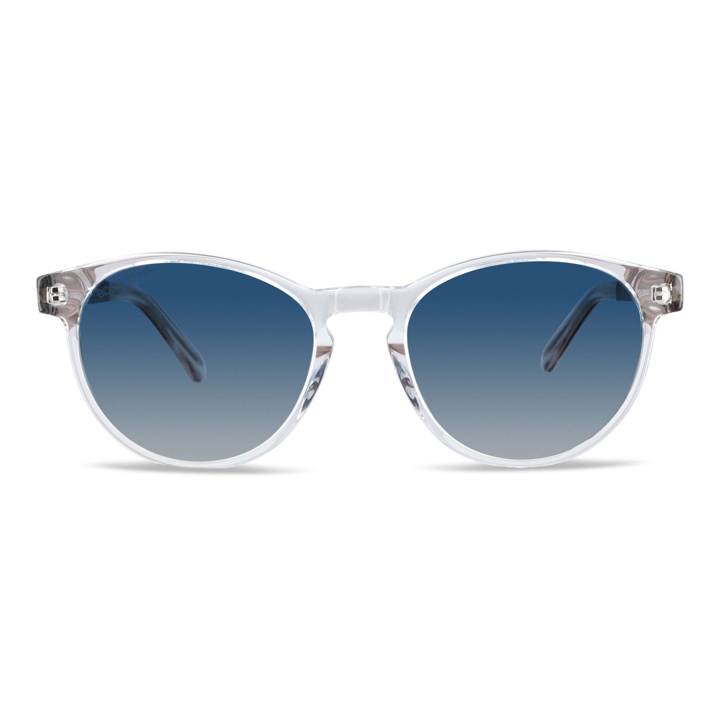 anteojos lentes de sol polarizados para hombre y mujer en material acetato biodegradable sustentable de moda para hombre y mujer forma redonda de color transparente #color_degrade-azul