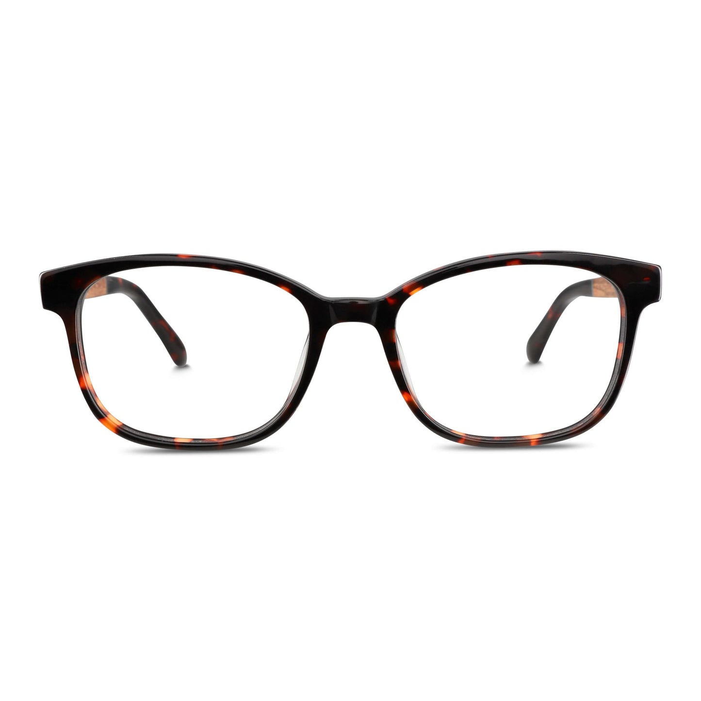 Vista frontal de Hanga Roa Low Bridge lentes ópticos hombre color carey tortoise #color_carey