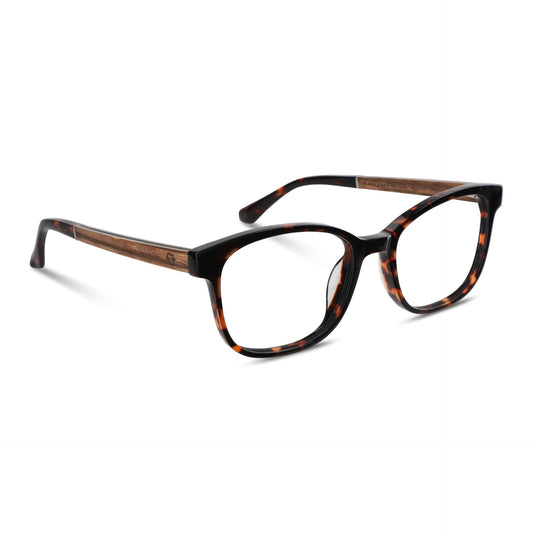 Hanga Roa Low Bridge anteojos ópticos carey tortoise diseño frontal para mujer #color_carey