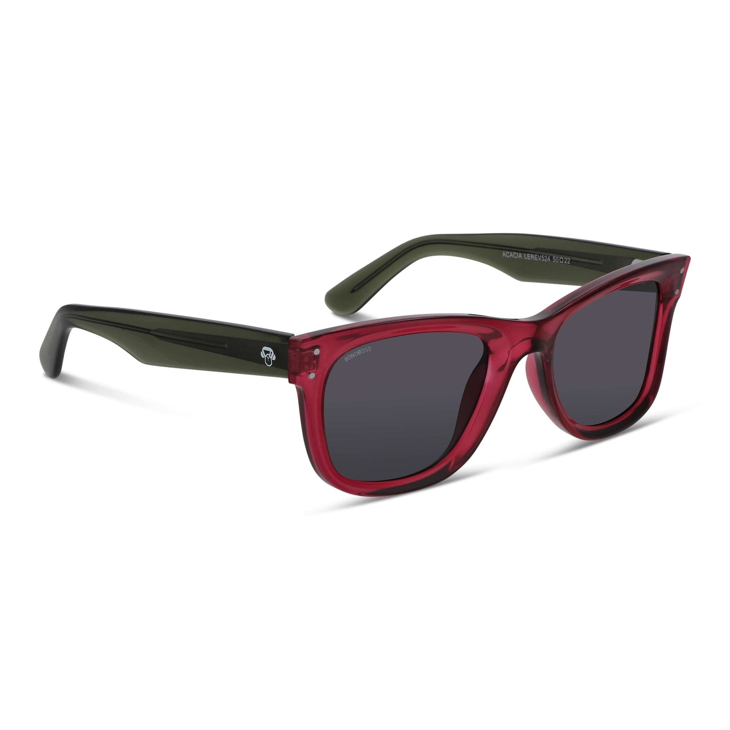 anteojos de sol polarizados para hombre y mujer color rojo cristal negro #color_rosado