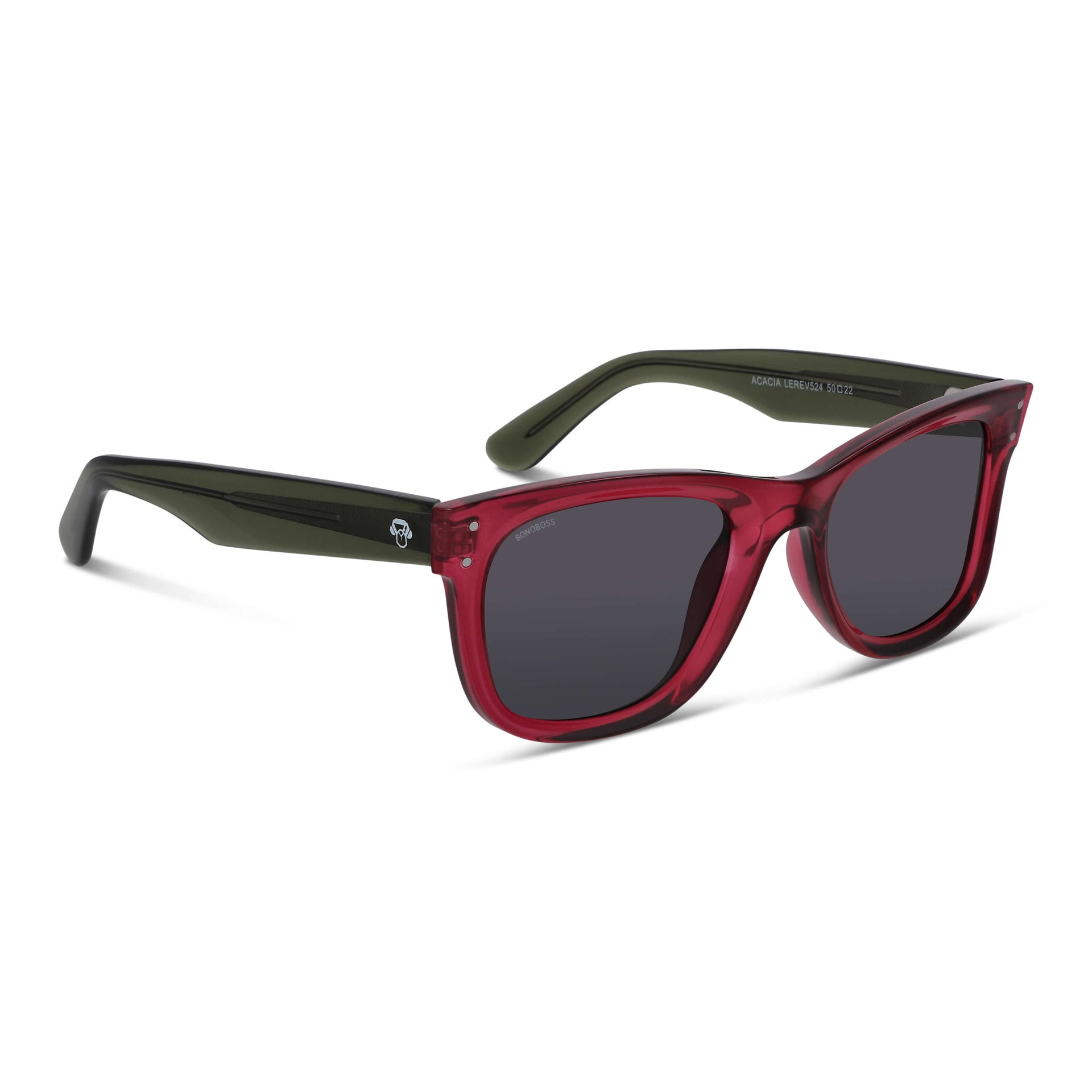 anteojos de sol polarizados para hombre y mujer color rojo cristal negro #color_rosado