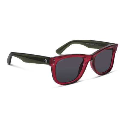 anteojos de sol polarizados para hombre y mujer color rojo cristal negro #color_rosado