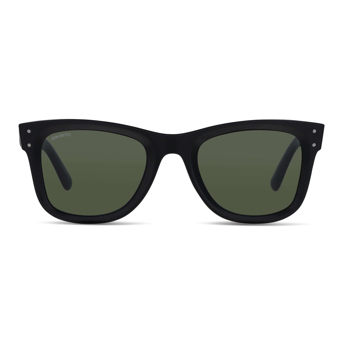 anteojos de sol polarizados para hombre y mujer color negro cristal verde #color_g15