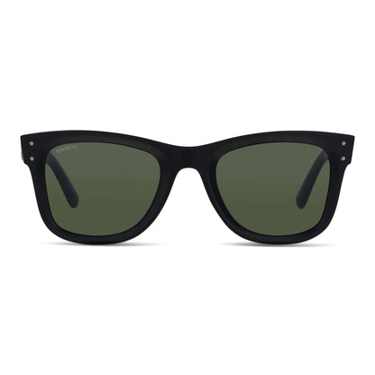 anteojos de sol polarizados para hombre y mujer color negro cristal verde #color_g15