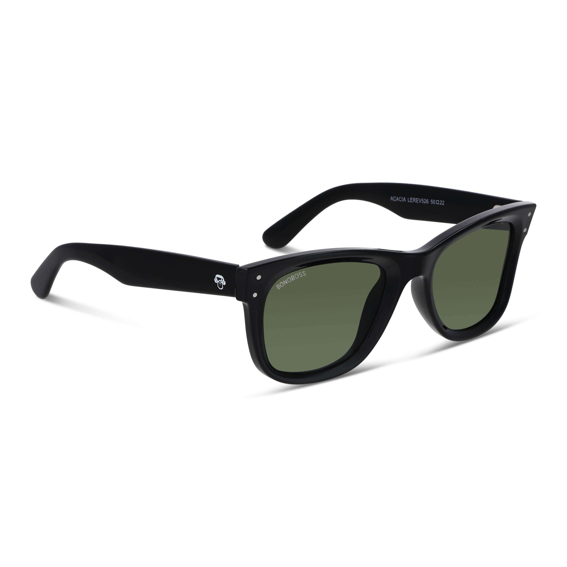 anteojos de sol polarizados para hombre y mujer color negro cristal verde  #color_g15