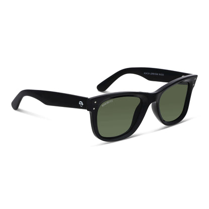 anteojos de sol polarizados para hombre y mujer color negro cristal verde  #color_g15