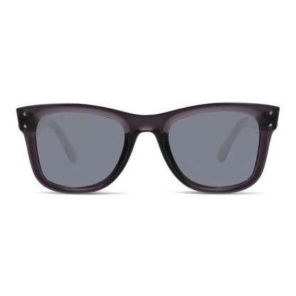 Acacia Reverse lentes de sol espejado gris vista frontal diseño universal #color_espejado-gris
