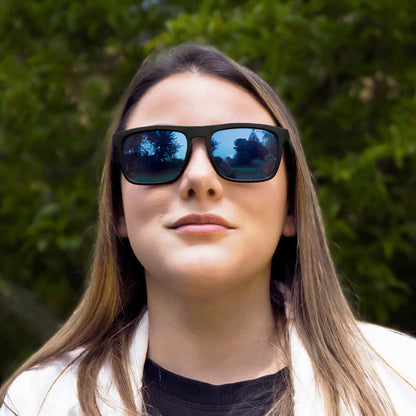 Lautaro Dark Designer's anteojos de sol sky diseño frontal para hombre y mujer #color_sky
