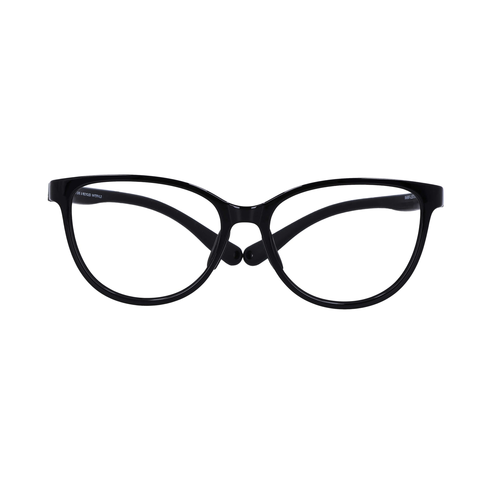 BonoKids Nami Clip anteojos ópticos negro diseño frontal para mujer #color_negro