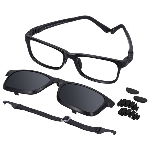 BonoKids Nico Clip accesorio para lentes negro vista frontal para mujer #color_negro