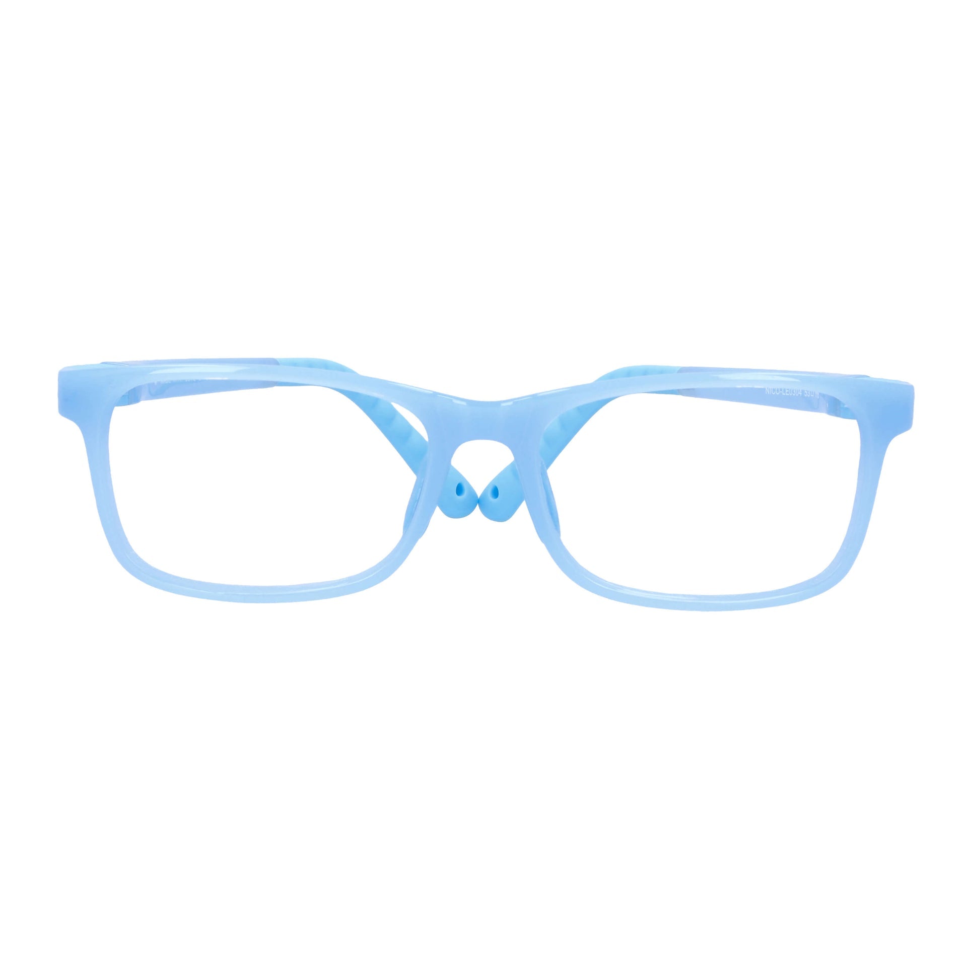 BonoKids Nico Clip anteojos ópticos azul diseño frontal para mujer #color_azul