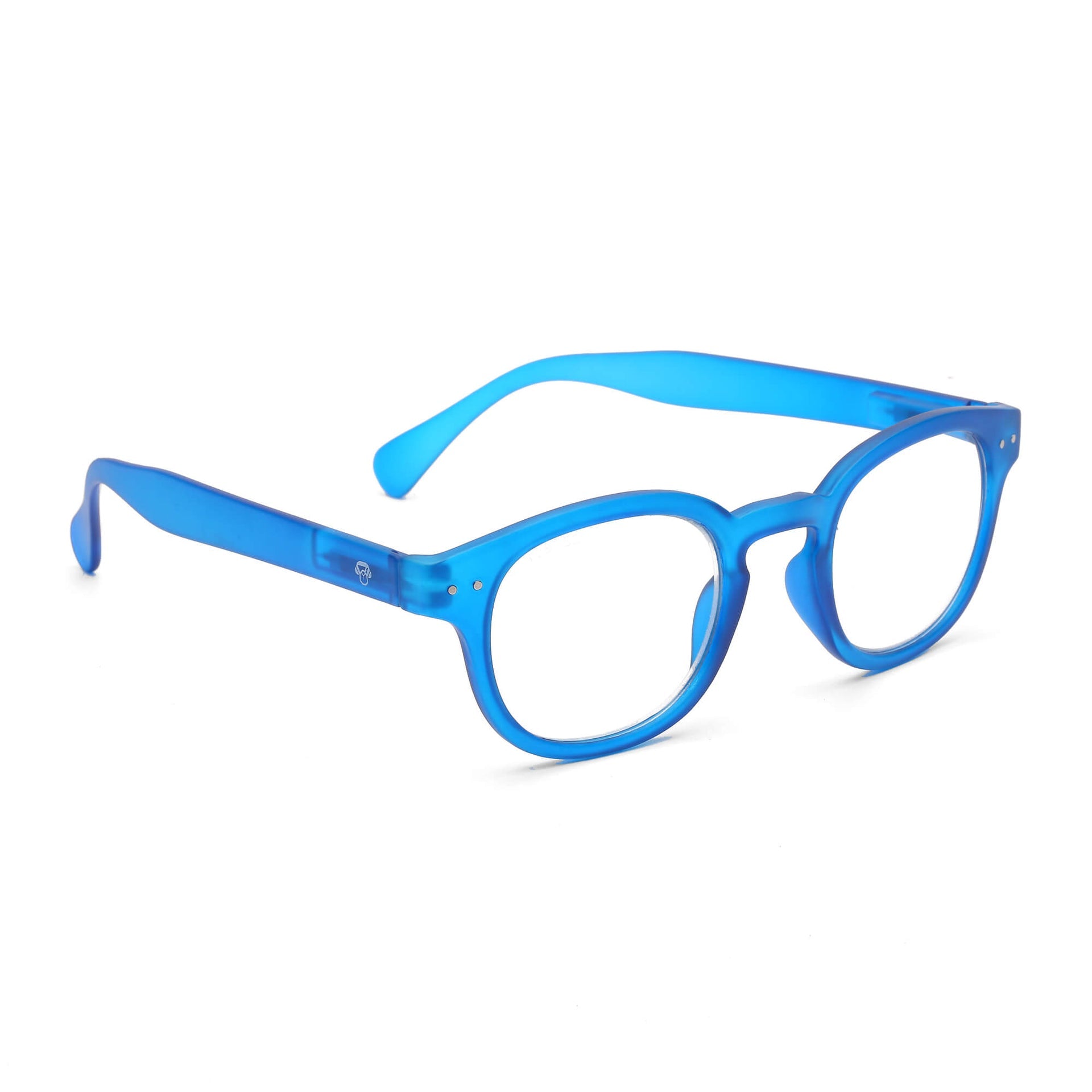 Lentes lectura Hawaii Azul redondos filtro luz azul proteccion UV400 antirreflejo azul mate unisex Bonoboss