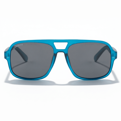 anteojos de sol polarizados aviador de botellas plásticas recicladas sustentable color verde. cristal color degrade azul #color_ocean