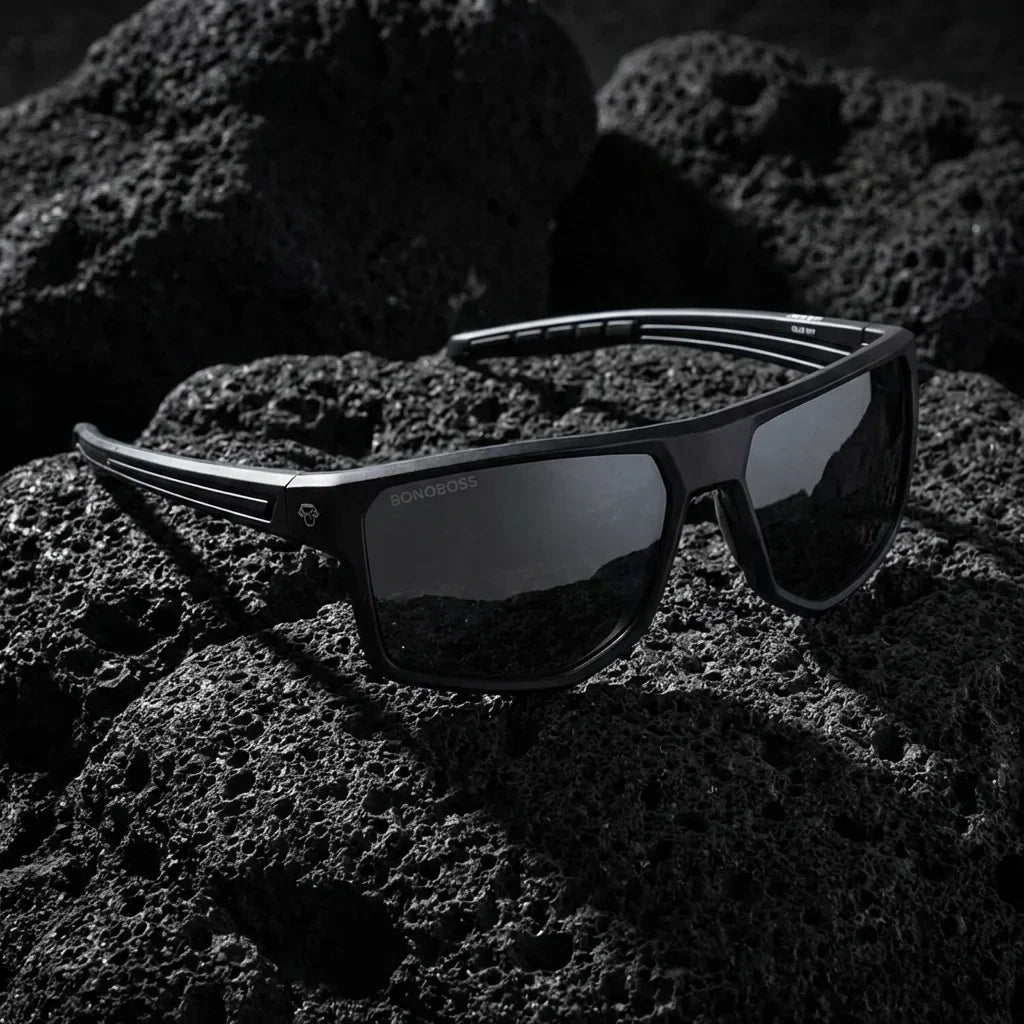Ollie lentes de sol negro diseño frontal para hombre y mujer #color_negro