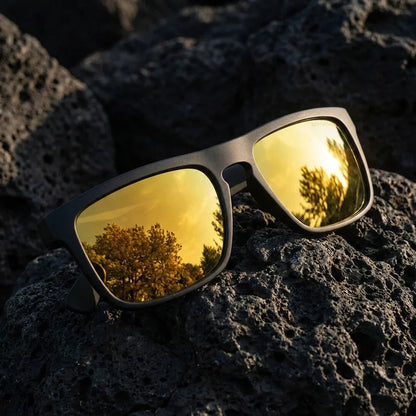 Cristal espejado dorado Lautaro Dark lentes de sol UV400 unisex frontal #color_espejado-dorado