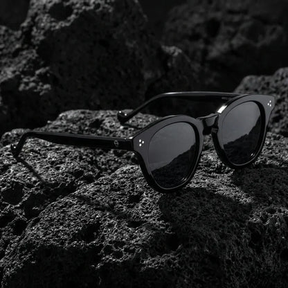 Lentes sol Lenga polarizados UV400 sobre roca volcanica textura natural Bonoboss #color_negro