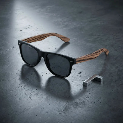 Lentes sol Acacia Designer's polarizados UV400 sobre concreto urbano textura industrial Bonoboss #color_fisherman