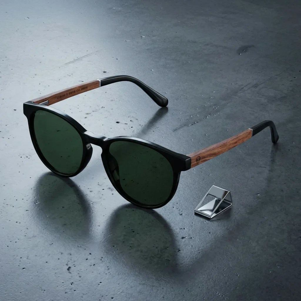 Diseño Chiloé 220 anteojos polarizados color verde militar G15 frontal hombre y mujer #color_g15