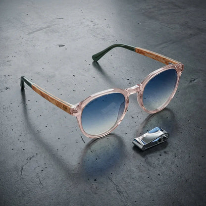 Primer plano frontal Galápagos gafas polarizadas cristal transparente #color_transparente