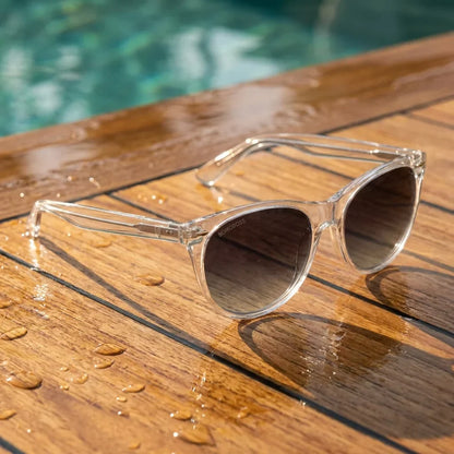 Hanga Roa gafas de sol hombre transparente perspectiva 3/4 #color_transparente