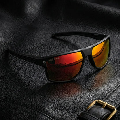 Ollie lentes de sol vista frontal para hombre y mujer #color_espejado-naranjo