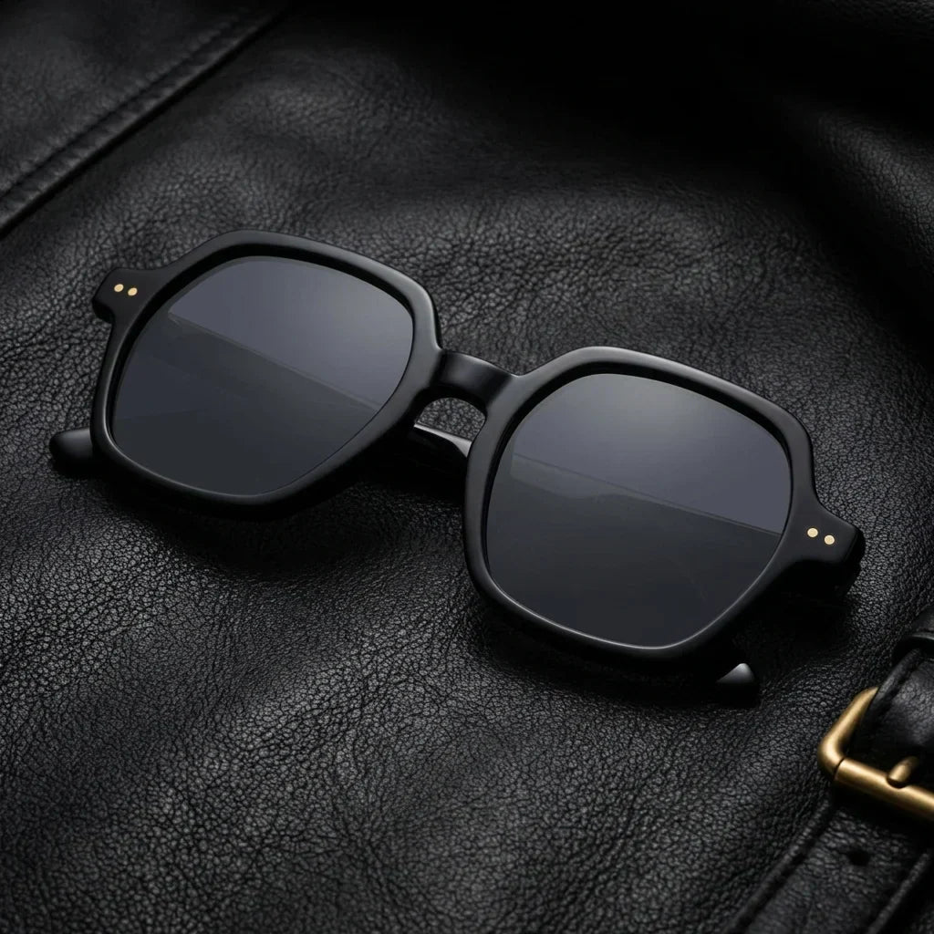 Canarias lentes de sol UV400 acabado tono negro estilo retro para hombre y mujer #color_negro