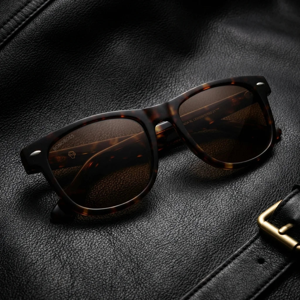 Acacia XL lentes de sol carey tortoise vista frontal para hombre y mujer #color_carey