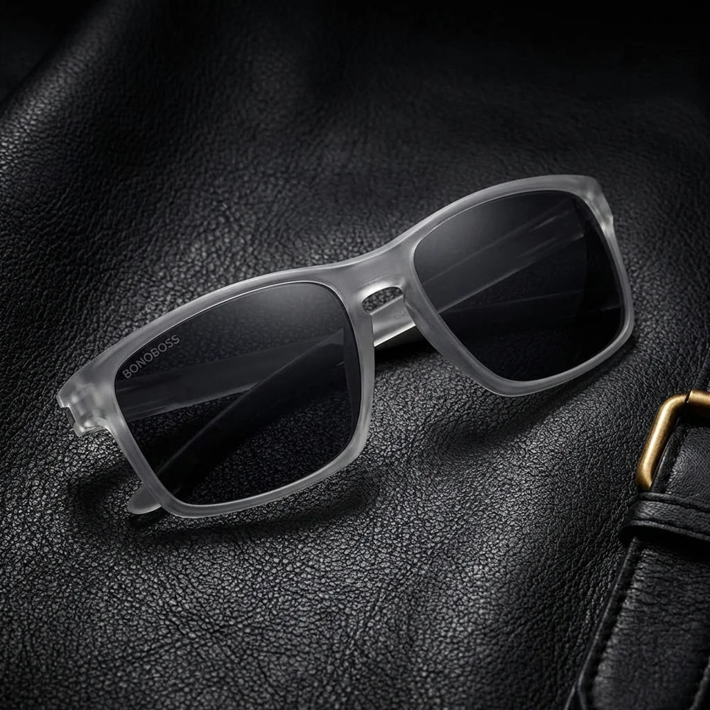 Lautaro RPET lentes polarizados transparente vista frontal para hombre y mujer #color_transparente