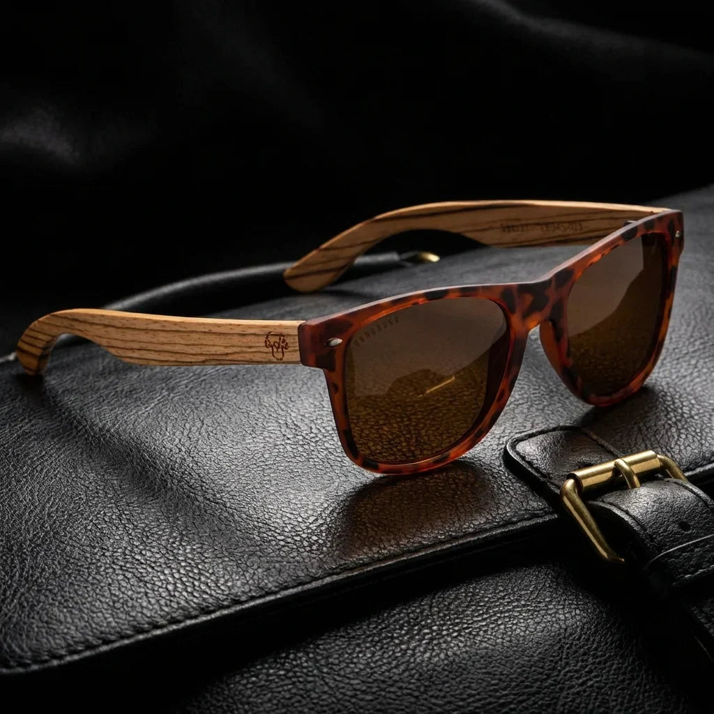 Acacia lentes de sol mujer con acabado premium vista frontal #color_carey-brown