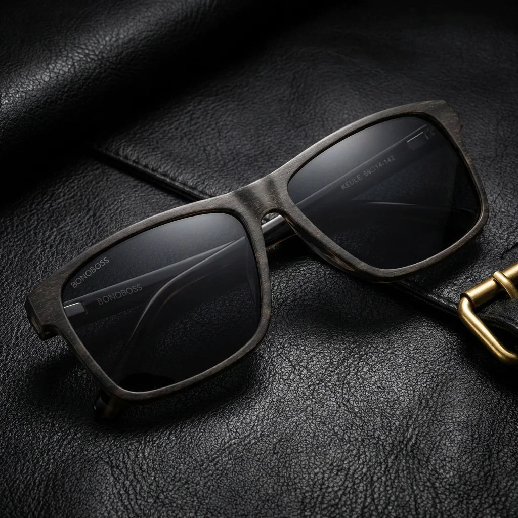 Vista frontal de Keule gafas de sol madera color para hombre y mujer #color_cacao