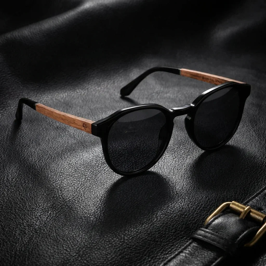 Galápagos lentes de sol UV400 acabado tono negro estilo retro para hombre y mujer #color_negro