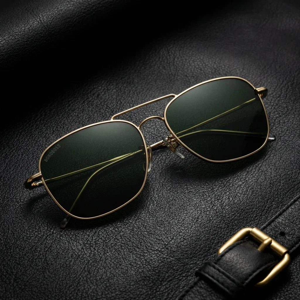 Frontal Commander Reverse lentes de sol hombre verde militar G15 plástico reciclado #color_g15